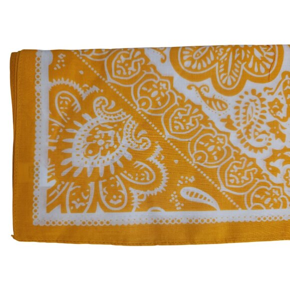 Paisley Bandanas 22"x22" Cotton Square Handkerchiefs Blue Red Yellow 3 Multicolo - Picture 10 of 12